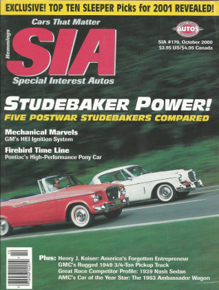 SPECIAL-INTEREST AUTOS 2000 OCT - LATE STUDEBAKER Spcl,TRANS-AM, MUSTANG 6